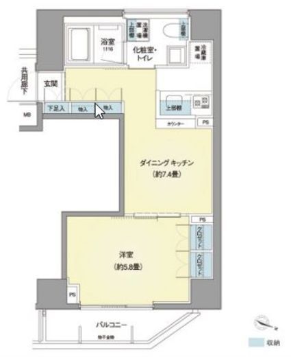 ミテッツァ千代田三崎町 204 間取り図