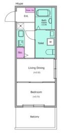 コルティーレ上北沢 405 間取り図