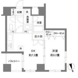 カスタリア新富町2 301 間取り図