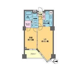 カスタリア高輪 417 間取り図