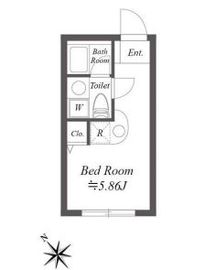 ルクレ三田 202 間取り図