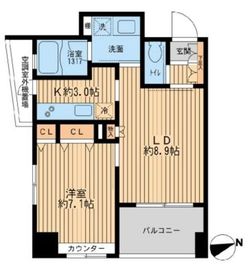 クリオ戸越銀座壱番館・弐番館 1-1301 間取り図