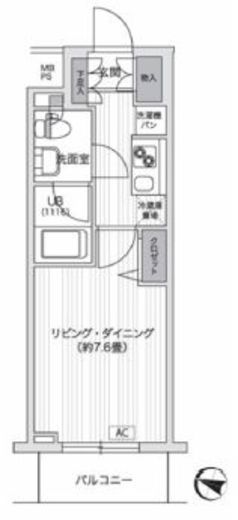 プライマル五反田 204 間取り図