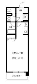 カナーリス月島 802 間取り図