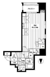 アクシア新宿御苑 4階 間取り図