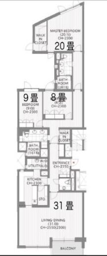 フォレストテラス松濤 2階 間取り図