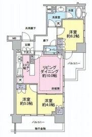 ウェリス六本木 9階 間取り図