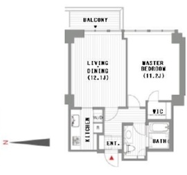 六本木ヒルズゲートタワーレジデンス 1305 間取り図