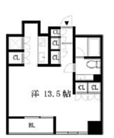 フリーディオ広尾南 1階 間取り図