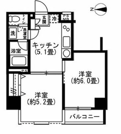 ソサエティ荏原中延 601 間取り図