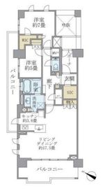 桜上水ガーデンズ 9階 間取り図