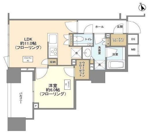 アルビオ・ザ・タワー千代田飯田橋 9階 間取り図