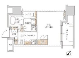 アトラス日本橋鞍掛 11階 間取り図