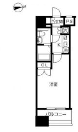 ヴィーダ・スカイコート品川 8階 間取り図