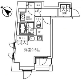 デュオステージ日本橋人形町 404 間取り図