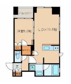 リビオ日本橋浜町パークフィール 6階 間取り図
