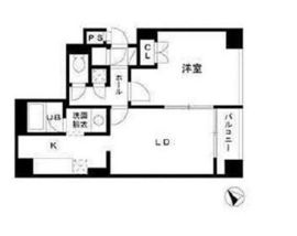 エストライフ勝どき 401 間取り図