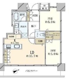 パークタワー東雲 8階 間取り図