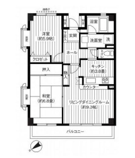 代々木カサグランデ 308 間取り図