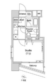 ファーストリアルタワー新宿 407 間取り図