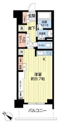 デュオステージ中落合 2階 間取り図