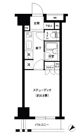 グランスイート銀座レスティモナーク 7階 間取り図