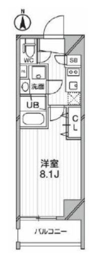 プライマルタワー錦糸町 502 間取り図
