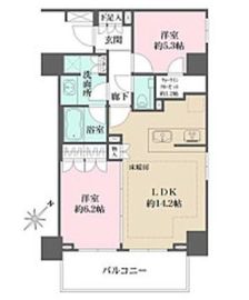 ザ・パークハウスアーバンス東五反田 8階 間取り図