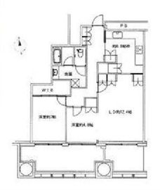 六本木ヒルズレジデンス B棟 7階 間取り図