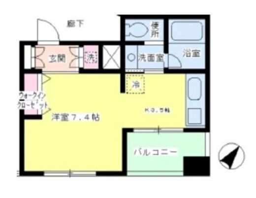 ブロッサムツクダ 201 間取り図