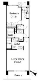 ブリリアイスト三軒茶屋アイビーテラス i505 間取り図