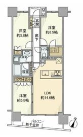 ジオ新宿若松町 3階 間取り図