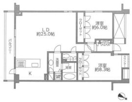 レジディア北新宿 204 間取り図