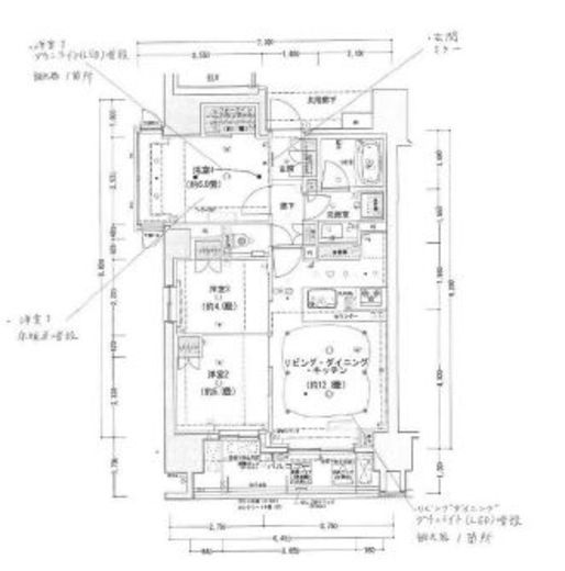 ザ・パークハウス日本橋人形町 3階 間取り図