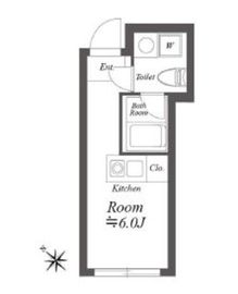 ルクレ神宮前 203 間取り図