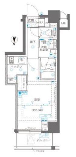 ZOOM錦糸町 2階 間取り図