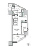 One ROOF Residence Kiba East 1201 間取り図