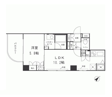 プレミアムキューブG北新宿 804 間取り図