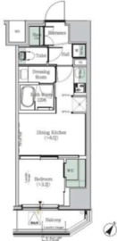 One ROOF Residence Kiba East 1202 間取り図