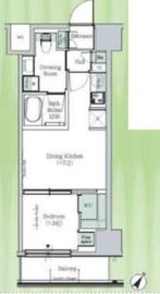 One ROOF Residence Kiba East 1204 間取り図