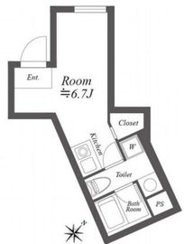 ルクレ神宮前 304 間取り図