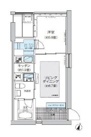 ガーデニエール砧ウエスト 535 間取り図