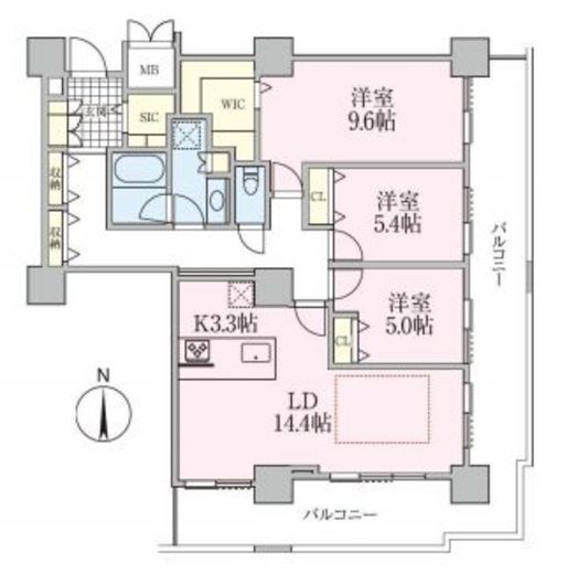 ロイヤルパークスタワー南千住 2809 間取り図