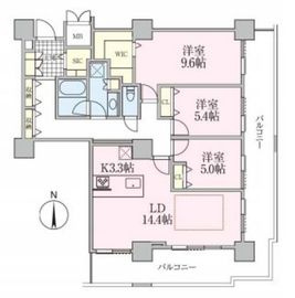 ロイヤルパークスタワー南千住 2809 間取り図