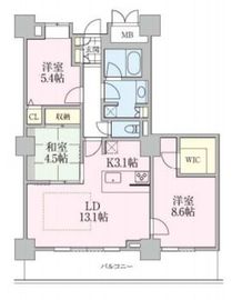 ロイヤルパークスタワー南千住 2908 間取り図