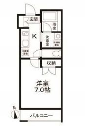 エルミタージュ早稲田町 405 間取り図