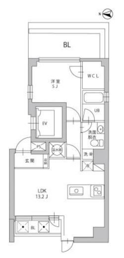 ルーチェ高輪 501 間取り図