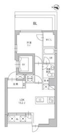 ルーチェ高輪 501 間取り図