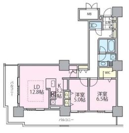 ロイヤルパークスタワー南千住 608 間取り図