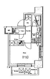 プレミアムキューブ田町 5階 間取り図